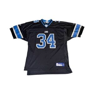 Detroit Lions Kevin Jones Jersey XL Black Honolulu Blue Reebok NFL Football